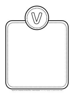 Alphabet Letter Templates - Letter V | Planerium