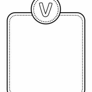 Alphabet Letter Templates - Letter V | Planerium
