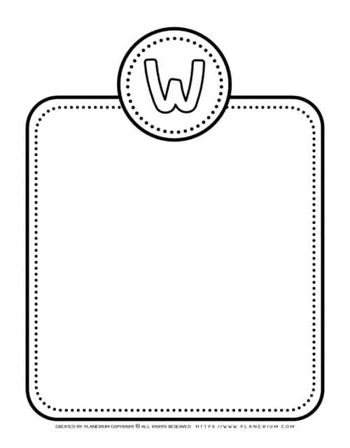 Alphabet Letter Templates - Letter W | Planerium