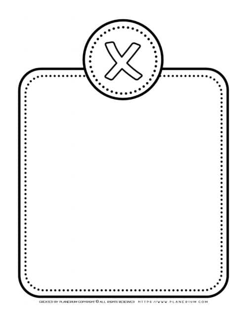 Alphabet Letter Templates - Letter X | Planerium