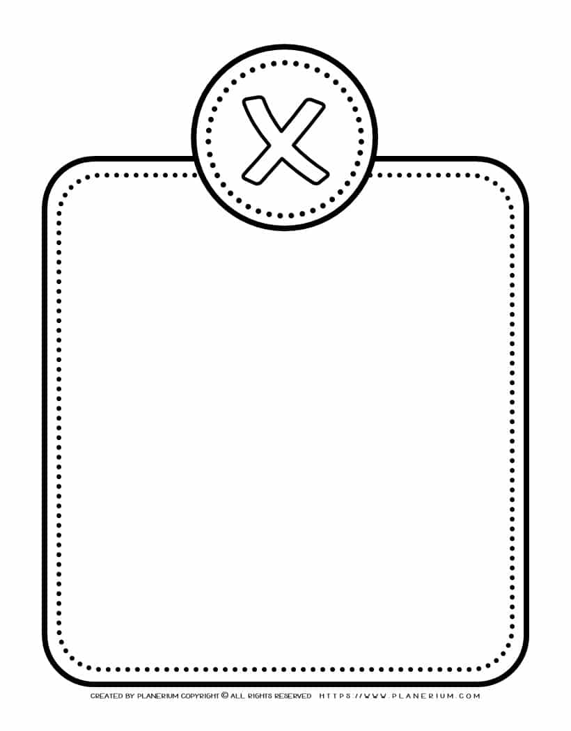 Alphabet Letter Templates - Letter X | Planerium