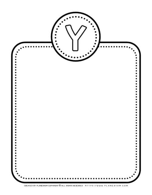 Alphabet Letter Templates - Letter Y | Planerium
