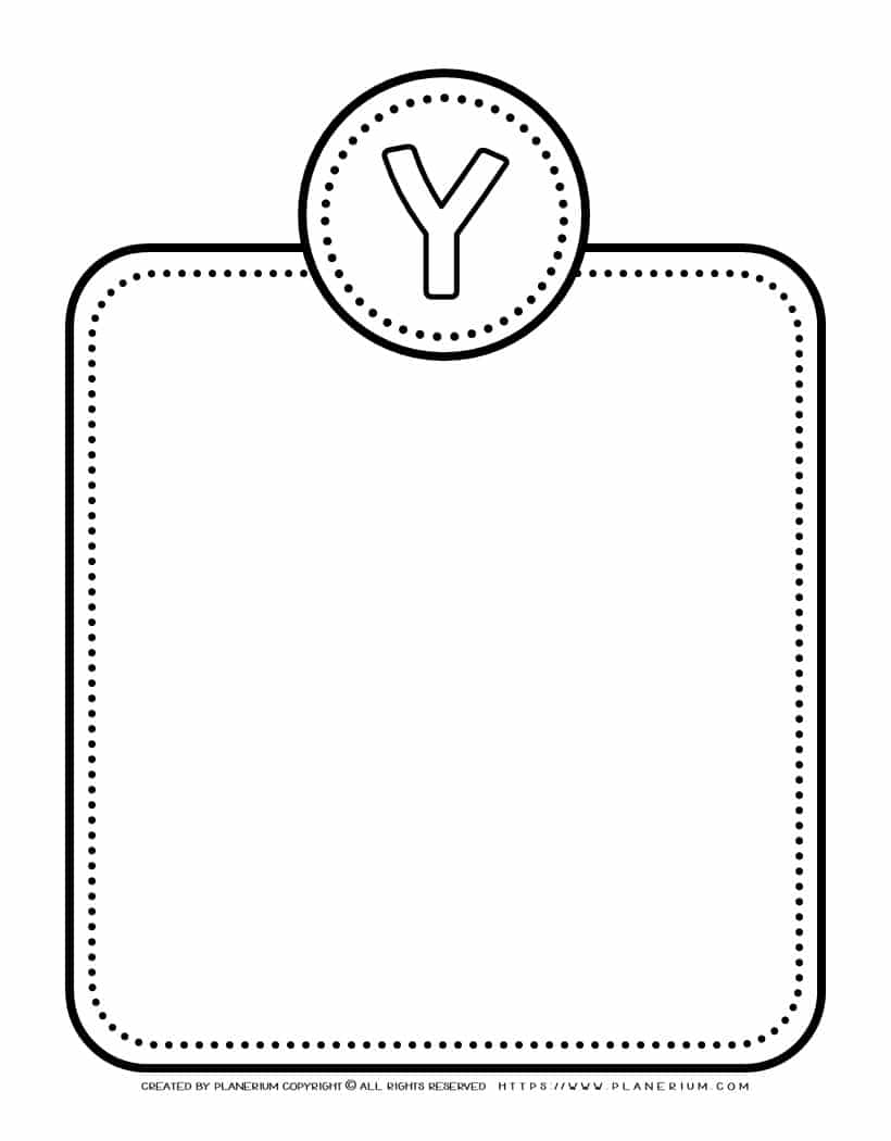 Alphabet Letter Templates - Letter Y | Planerium