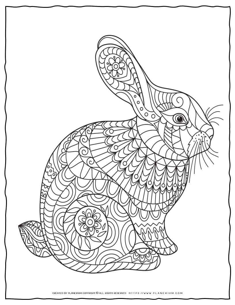 Bunny Coloring Page | Planerium
