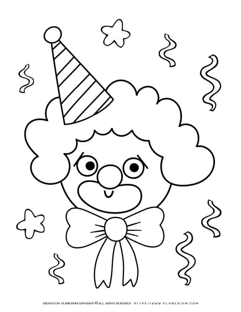 Clown Coloring Page | Planerium