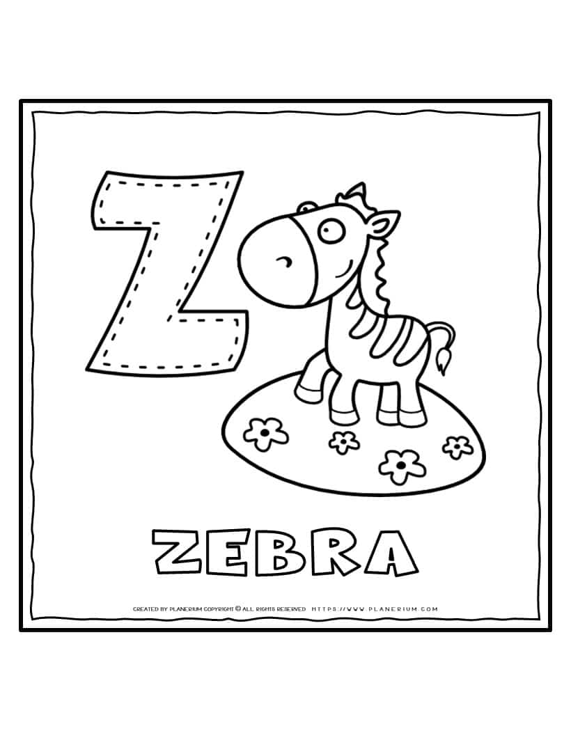 English Alphabet - Letter Z | Planerium