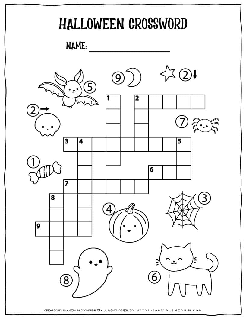 Halloween Crossword | Planerium