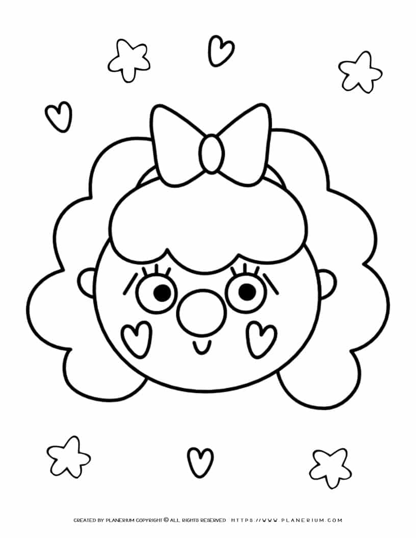 Little Girl Coloring Page | Planerium