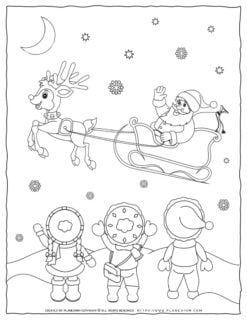 Santa Coloring Page | Planerium