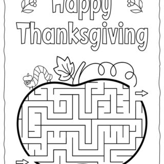 Thanksgiving Worksheet - Pumpkin Maze | Planerium