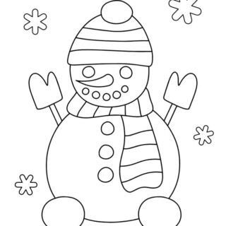 Winter Coloring Page - Snowman | Planerium