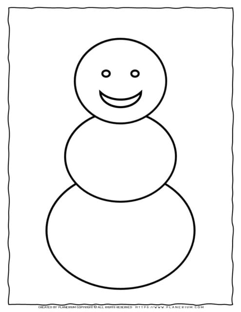 Happy Snowman Outline | Planerium