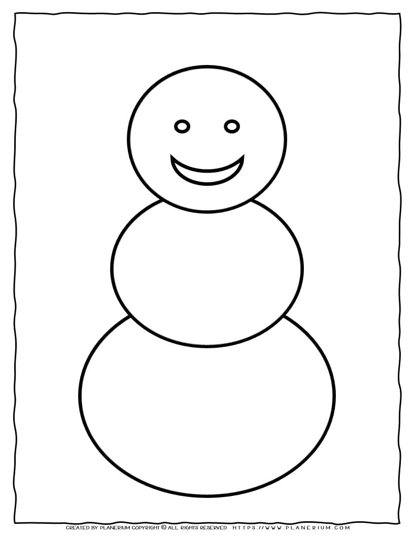 Happy Snowman Outline | Planerium