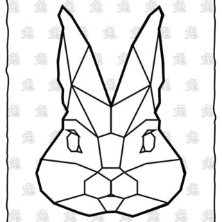 Rabbit Head Coloring Page | Planerium
