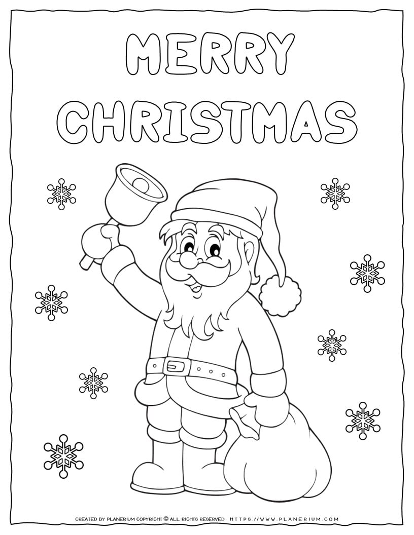 Santa Clause Coloring Page | Planerium