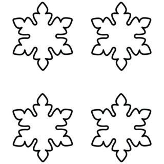 Snowflake Template - Four Snowflakes | Planerium