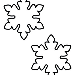 Snowflake Template - Two Snowflakes | Planerium