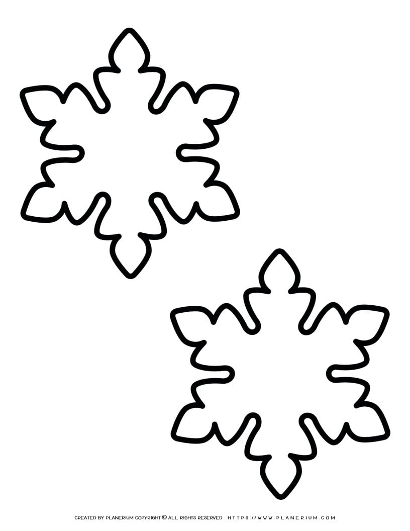 Snowflake Template - Two Snowflakes | Planerium
