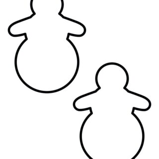Snowman Outline - Two Snowmen | Planerium