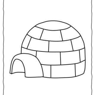 Winter Coloring Page - Igloo | Planerium
