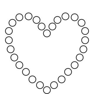 Heart Template Printable - Circles | Planerium