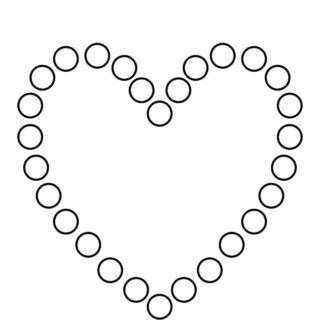 Heart Template Printable - Circles | Planerium