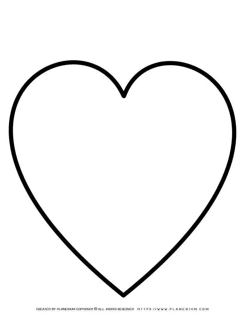 Heart Template Printable Planerium