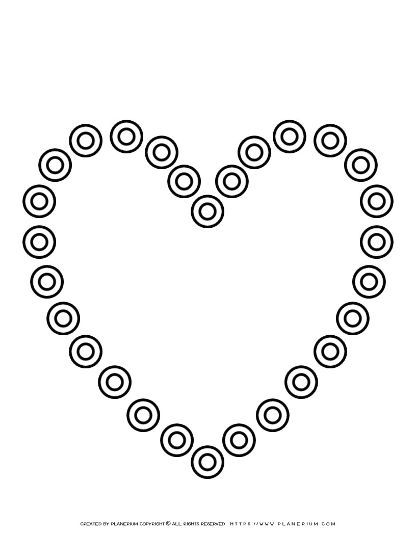 Heart Template Printable - Rings | Planerium