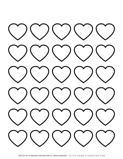 Heart Template - Thirty Hearts | Planerium