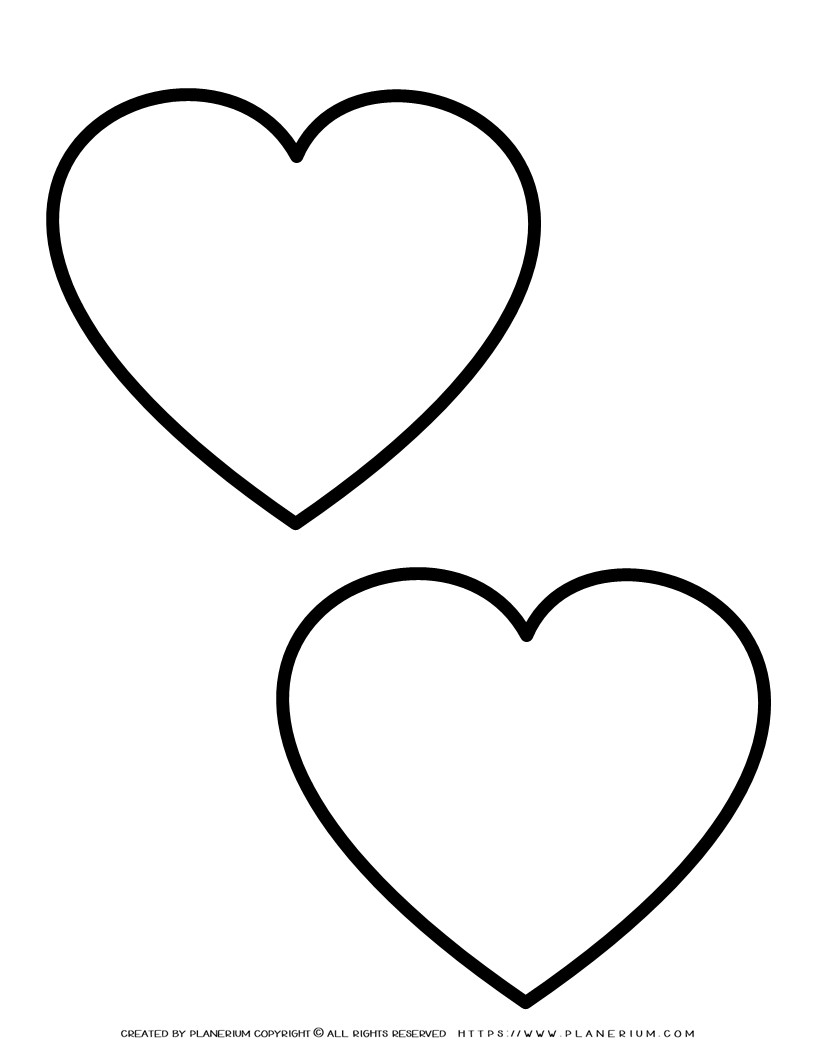 Heart Template - Two Hearts | Planerium