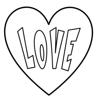 Love Heart Coloring Page | Planerium