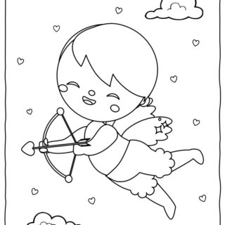Valentine's Day Coloring Pages - Baby Cupid | Planerium