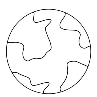Earth Outline Template - Printable Geography Activity for Kids
