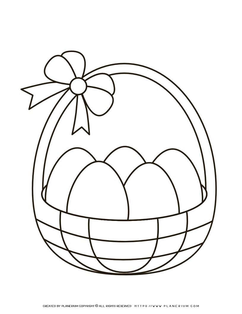 Easter Basket Coloring Page | Planerium