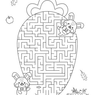 Easter Maze Carrot Printable | Planerium
