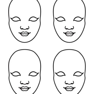 Face Mask Template - Four Masks | Planerium