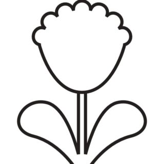 Printable flower template for various crafts and activities