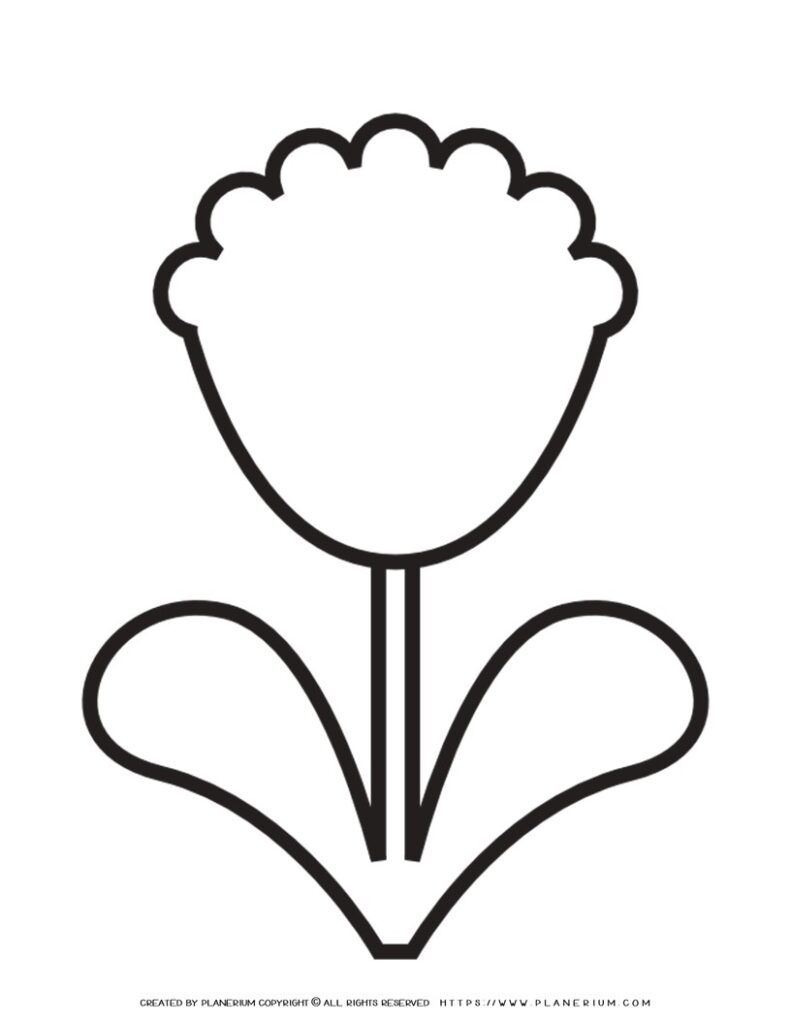 printable flower stem template easter template flower with stem