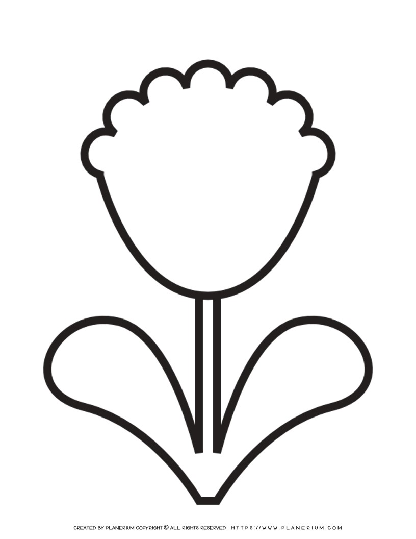 Printable flower template for various crafts and activities
