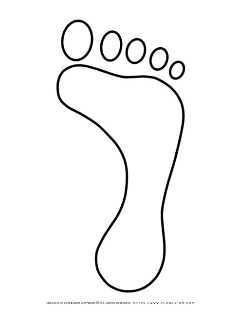 Footprint Outline - Creative and Educational Template for Kids