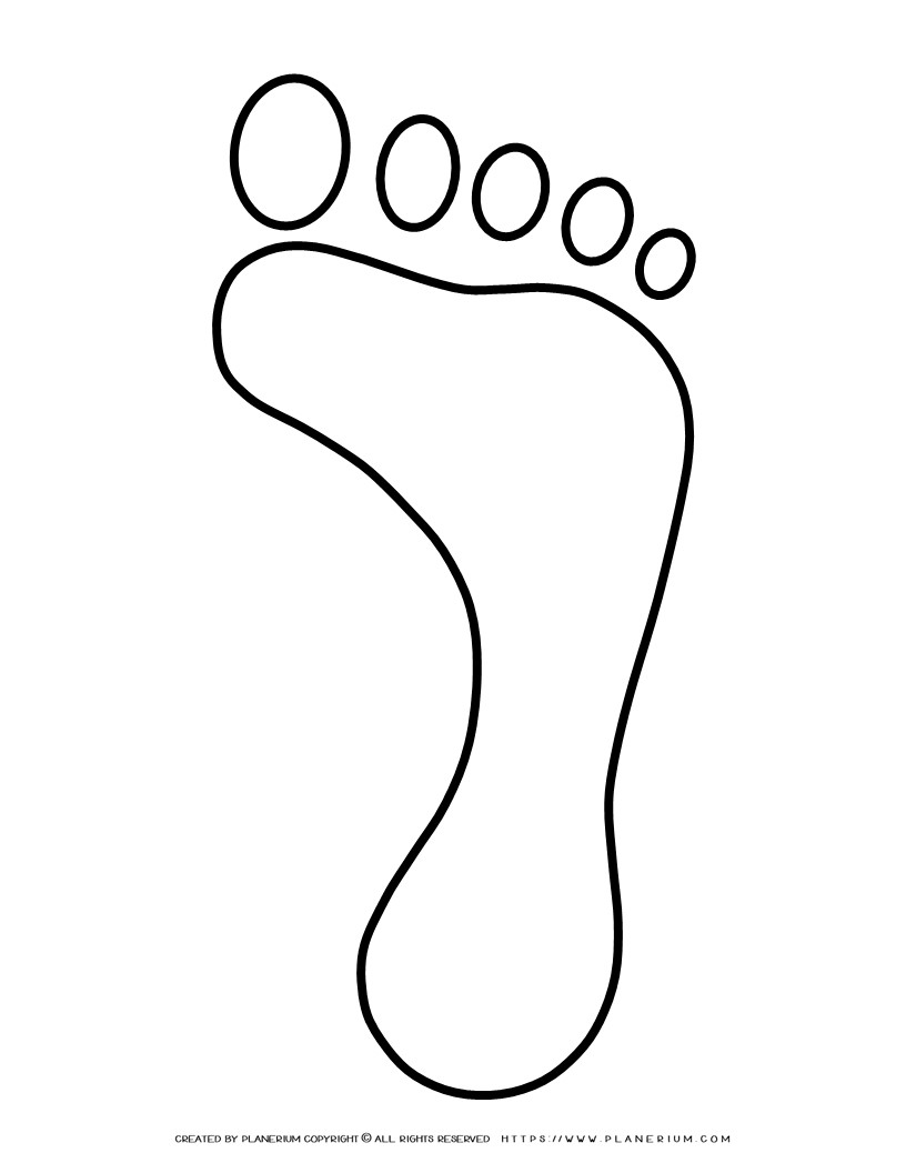 Footprint Outline - Creative and Educational Template for Kids