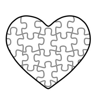 Heart Puzzle Template | Planerium