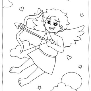 Valentine's Day Coloring Page - Cupid | Planerium