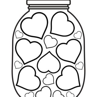 Valentine's Day Template - Jar Of Hearts | Planerium