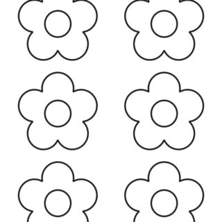 5 Petal Flower Template - Six Flowers | Planerium