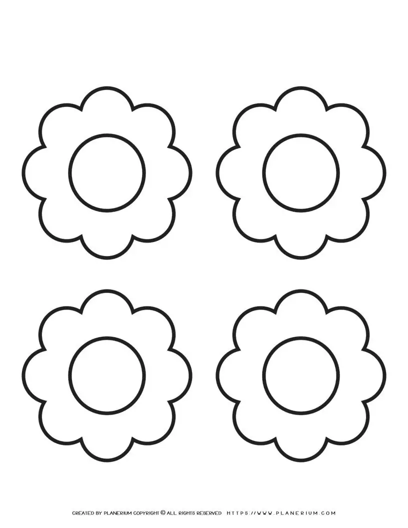 printable flower template cut out