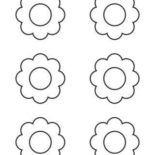 8 Petal Flower Template - Six Flowers | Planerium