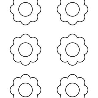 8 Petal Flower Template - Six Flowers | Planerium