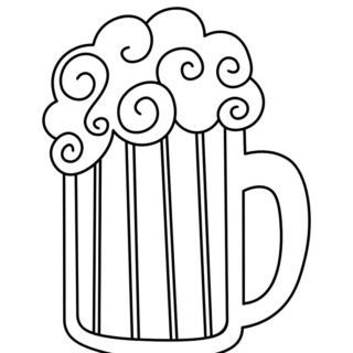 Beer mug coloring page
