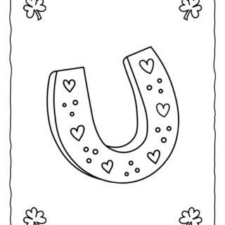 St Patrick's Day Coloring Page - Horseshoe | Planerium